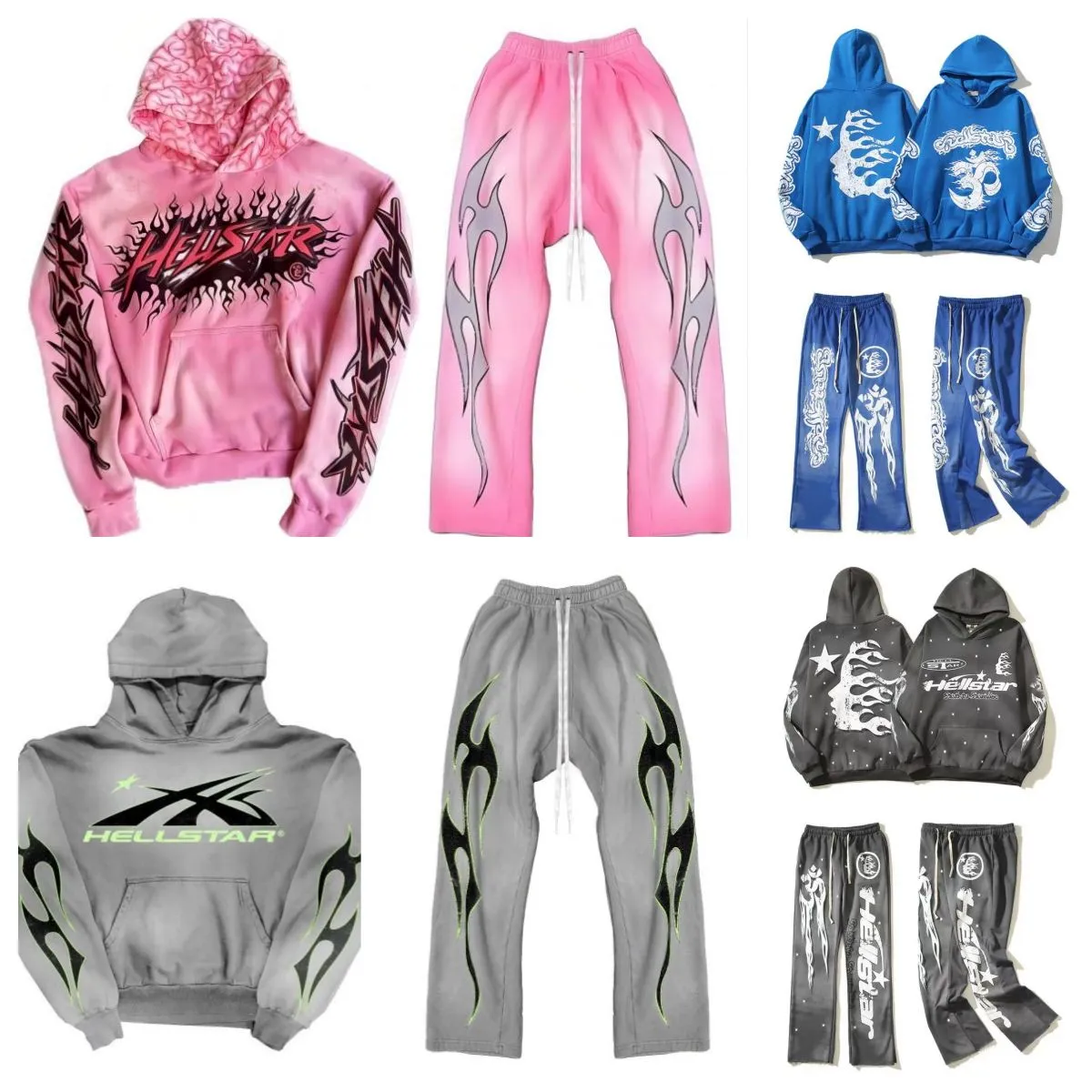 DHgate.com:Hellstar Sports Suit Designer Hoodie Long Sleeve