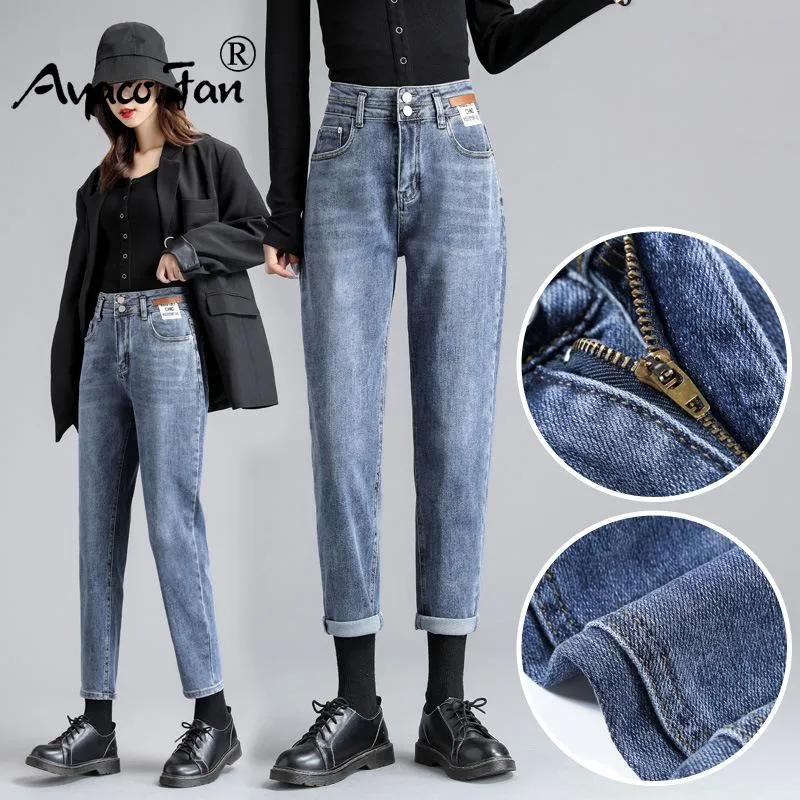 Jeans femme sarouel ample pour femmes filles étudiants printemps 2023 taille haute mince cheville longueur Denim Vintage dames pantalon