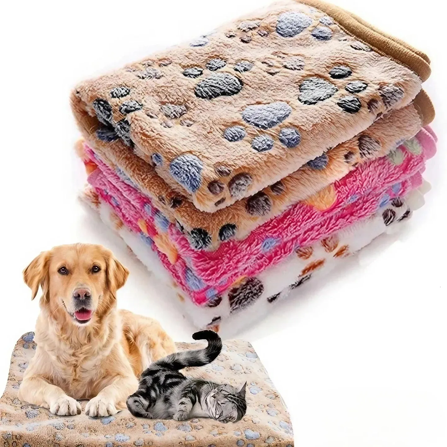 犬小屋は柔らかいふわふわの高品質のペットブランケットかわいい漫画パターンペットマット猫のための暖かく快適な毛布231115
