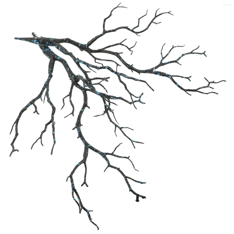 Декоративные цветы 2 шт. искусственные ветки деревьев Моделирование ветвей Свадебный макет Украшение Бар Пластиковые украшения Столы Кафе Сухие