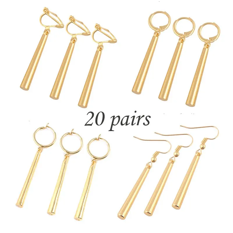 スタッド20pcs/lotアニメRoronoa Zoro Earrings Sauron Cosplay Ear Clips The Pendant Hook Earrings Jewelry 4 Styles Wholesale 231115