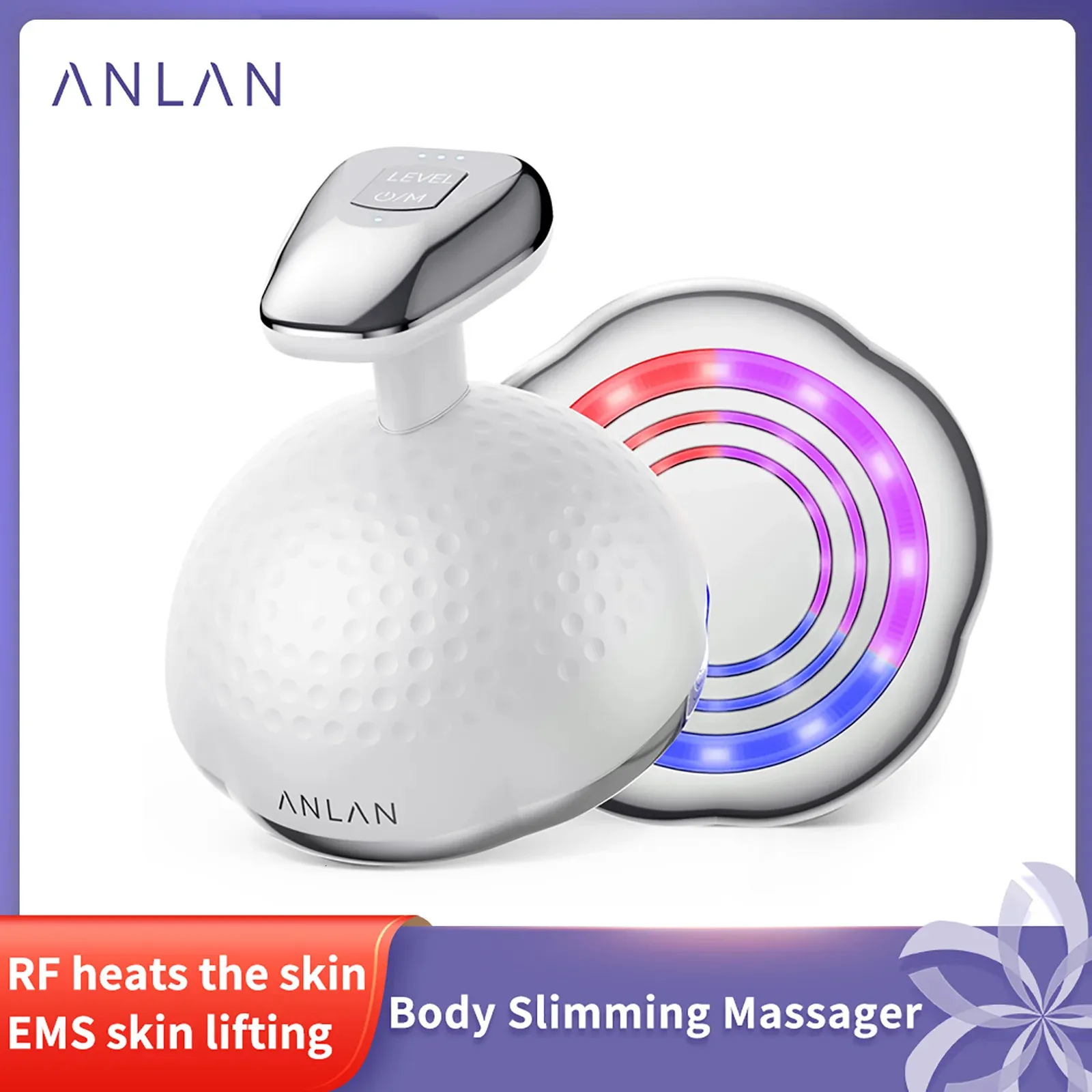 Ansiktsvårdsanordningar anlan 80kHz EMS Body Slimming Massager LED P på maskinen 3.2MHz Cavitation Ultrasonic IPX6 Waterproof 1.9MHz Radiofrekvens 231115