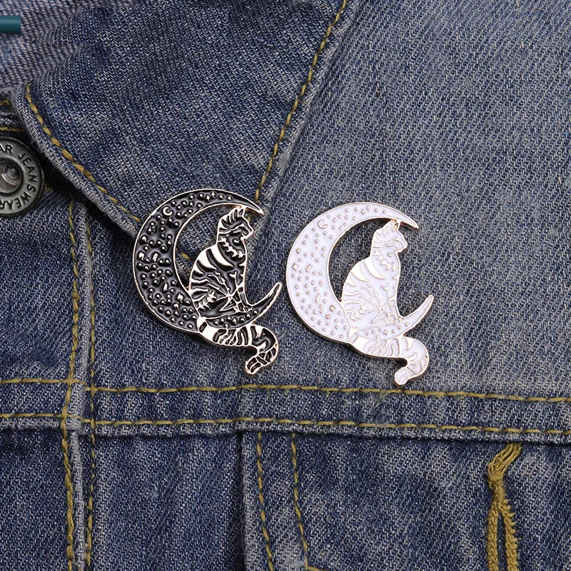 Elegant Shell Cat Brooch - Antique Silver Cat Pin With Abalone Shell & Crystals