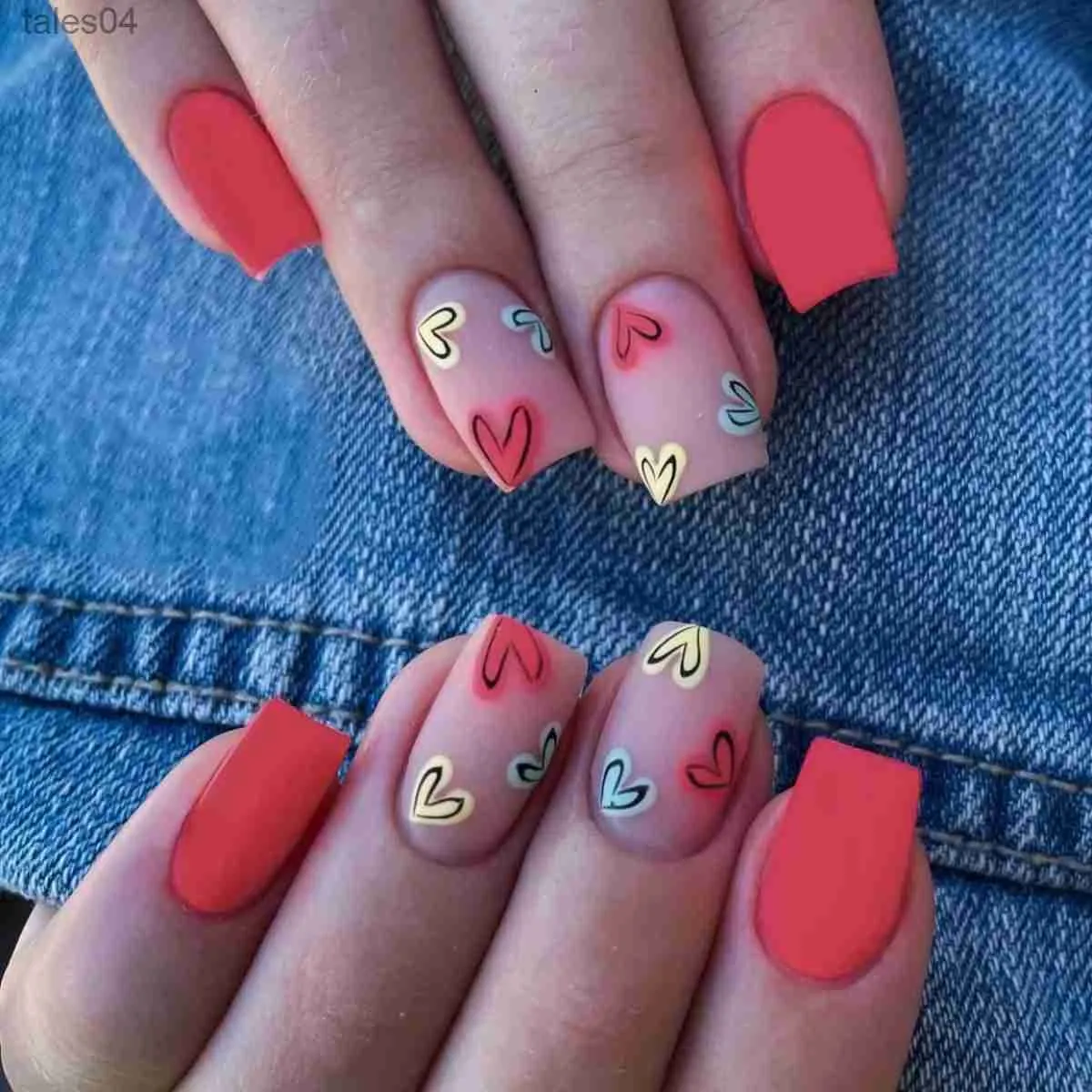 Simple Red French Long Peach Acrylic Nails Art Set With Detachable Glue  Tips And Love Pattern Press On Nails For A Flawless Look YQ231115 From  Tales04, $4.54