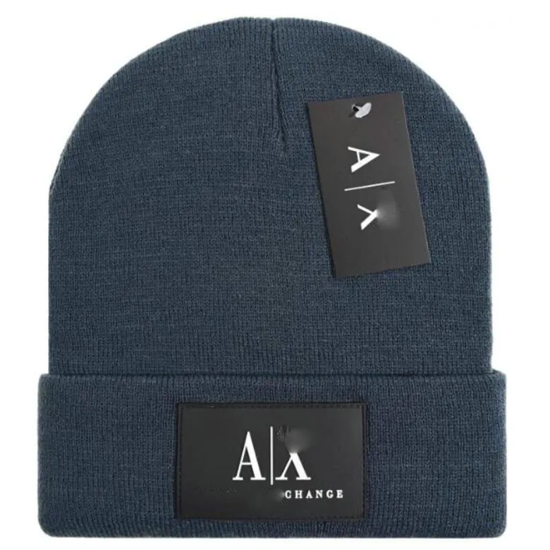 HIP HOP Moda Berretti acrilici AX Marca Dome Bonnet AX Letrter beanie cappello invernale Cappello Luxury Designer lavorato a maglia Cappelli di pietra berretto di lana spessa autunno berretti con teschio solido a3