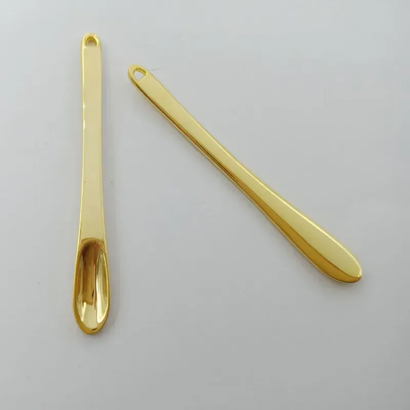 Zinc Alloy Gold Spoon Spice Powder Shovel Household Smoking Accessories Snuff Snorter Sniffer Portable Cream Spoons