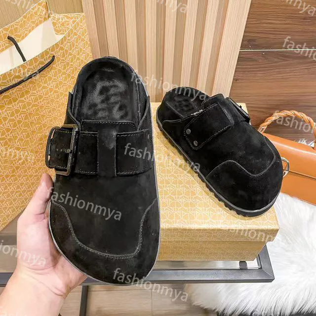 Naked Wolfe Suede Platform Slide Sandals with Rubber Sole  display picture 1