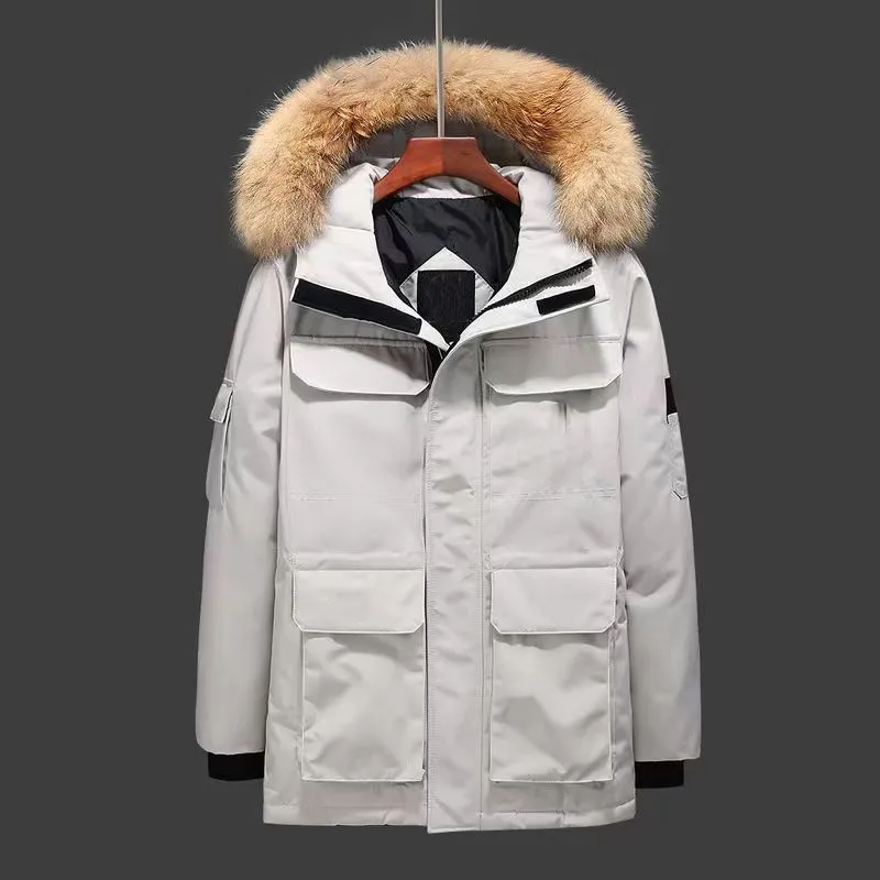 Luxus-Winterjacke, Herrenjacke, Designer-Mantel, Pufferjacke, stilvoller warmer Mantel mit Kapuze, winddichte Kleidung, Parkas, Paare, dicke warme Mäntel, Oberteile