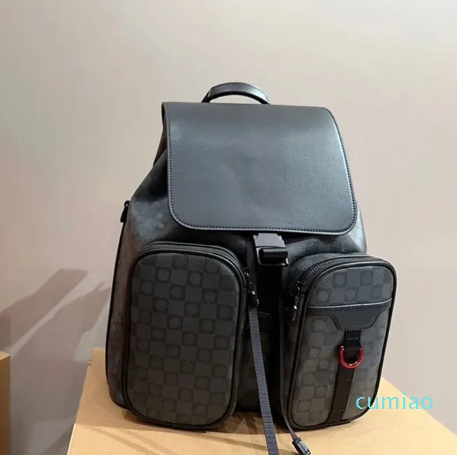 Mochila masculina de lona Lage férias viagem homem mochila de ombro clássico xadrez padrão bolsa mochila