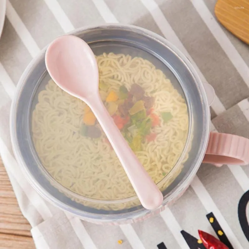 1pc Double-Layer Stainless Steel Instant Noodle Bowl - Anti