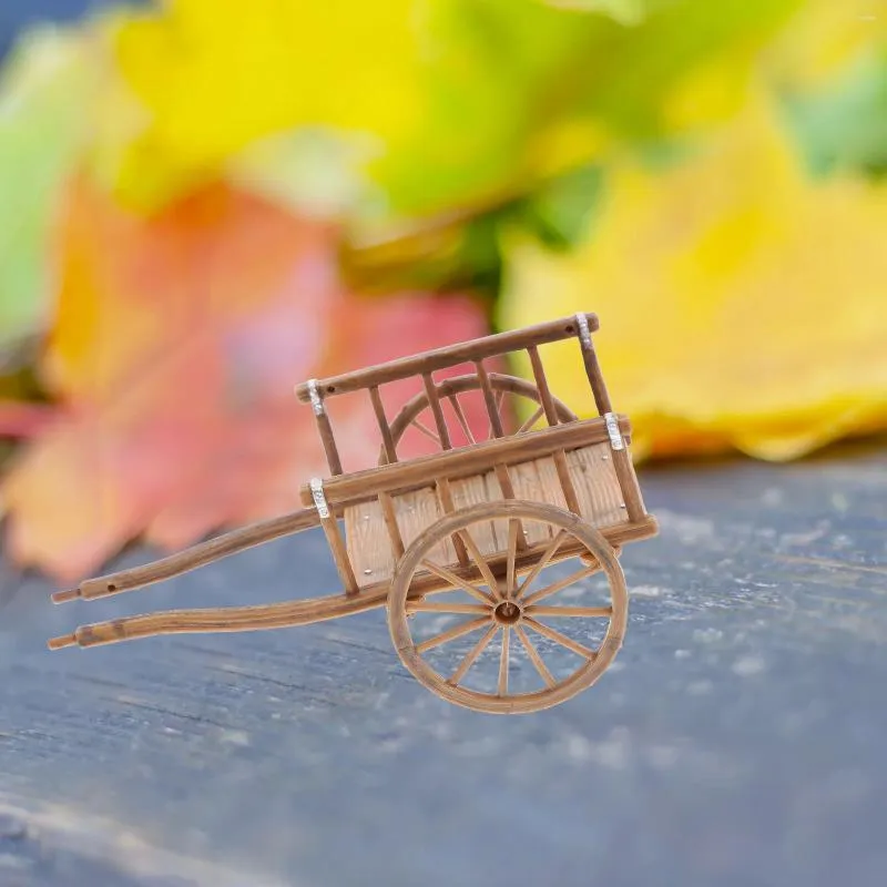 Garden Decorations 2 Pcs Cart Model Kids Toy Miniature Fairy Figurines Motorcycle Dolly Decorative Items