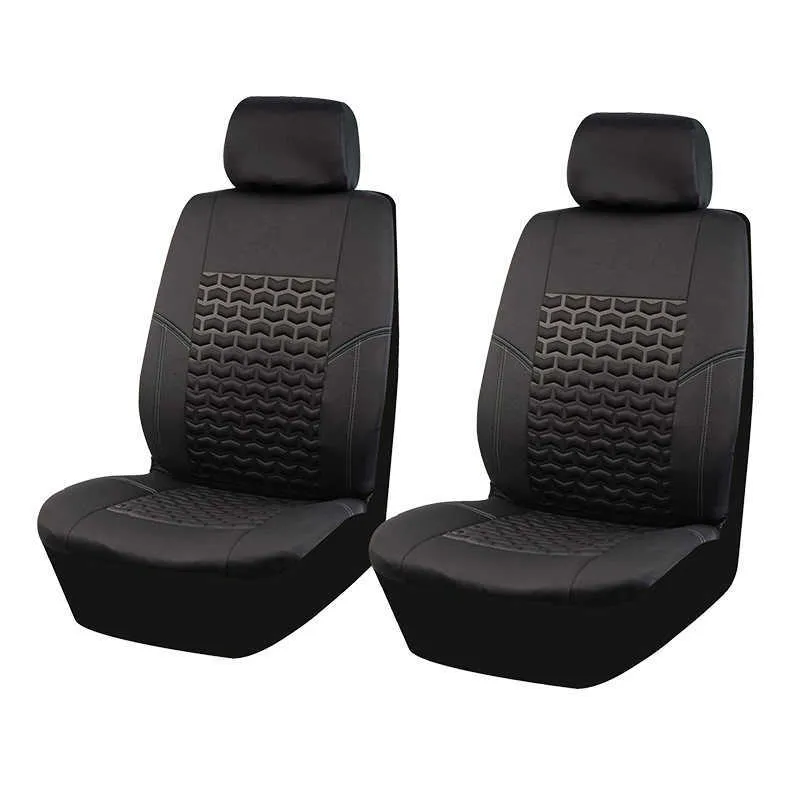 Black Universal 4mm Sponge Car Seat Covers Sporty Design With Three Zipper Rear Seat Split Car Accessories Interior