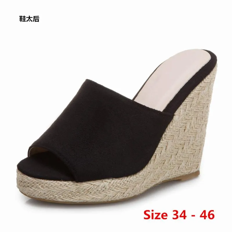 Sandals High Heel Platform Female Summer Wedges Women Thick Bottom Shoes Wedge Open Toe Women's Small Big Size 34 - 46