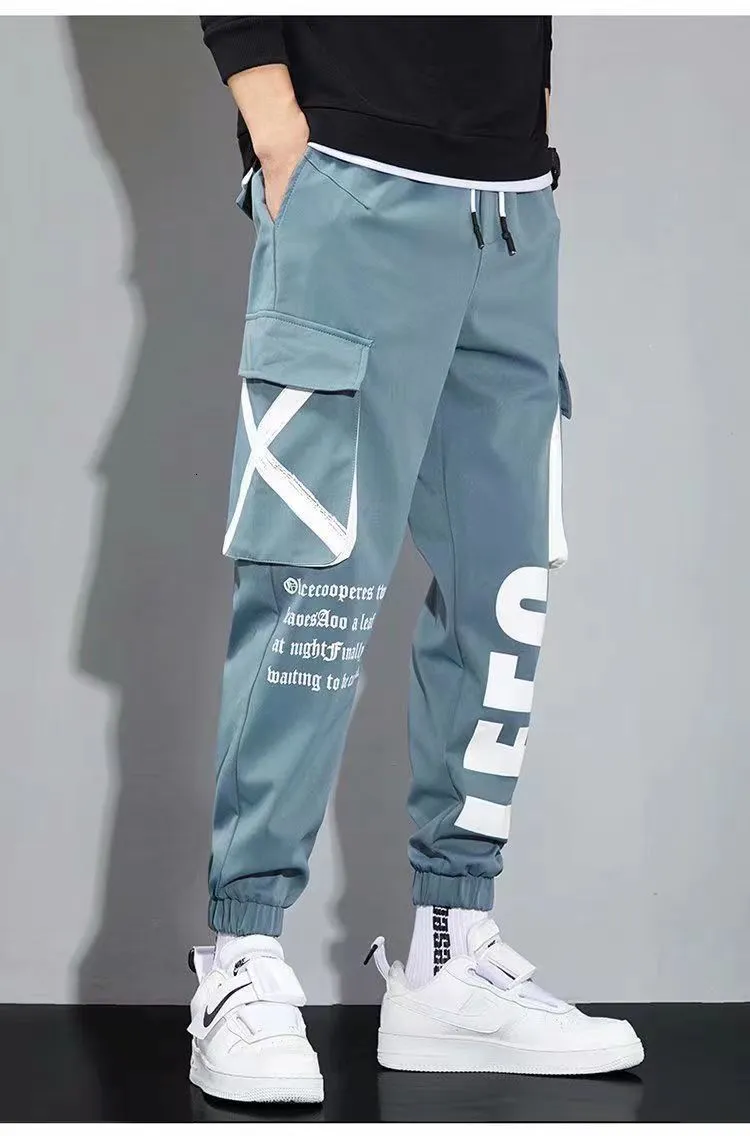 Pantalon Homme Classique Streetwear Pantalon D contract Homme Rubans Harem Jogging Pantalon Homme Slim Fit Printemps Cargo Pantalon Multi Poches