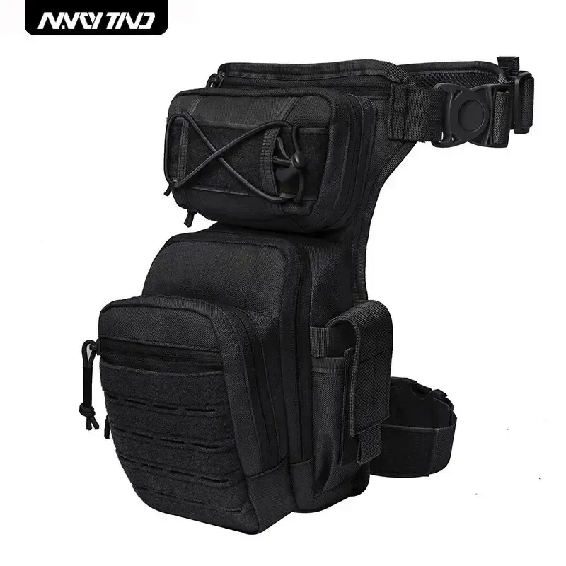 Sacos ao ar livre Tactical Leg Bag Durável Nylon Utility Tool Belt Pack Bolsa Ajustável Militar Eco Cintura Caça Multifuncional 231114