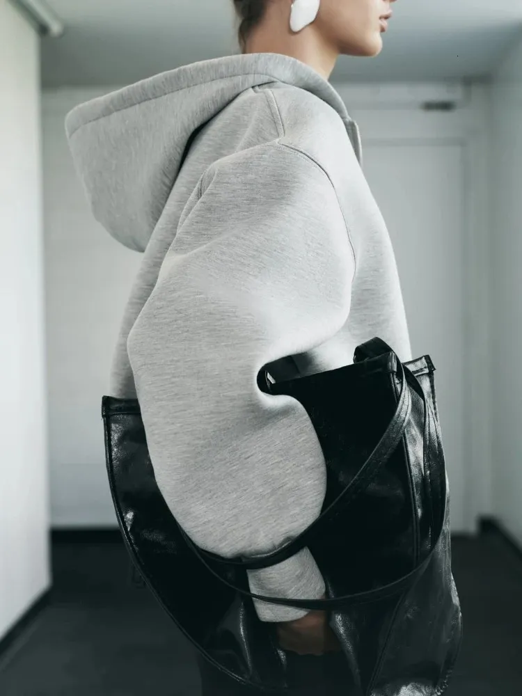 Neoprene effect sweatshirt hotsell