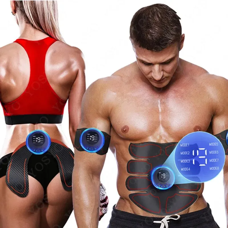 Ems Abdominal Arm Trainer Body Slimming Belt Abs Muscle Stimulator