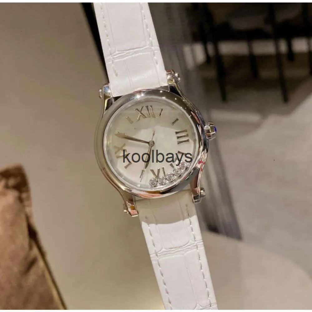 Водонепроницаемые часы Choprds, классические тонкие роскошные модные брендовые женские дизайнерские женские наручные часы с кожаным ремешком, кварцевый механизм Happy Sport 5 R37P