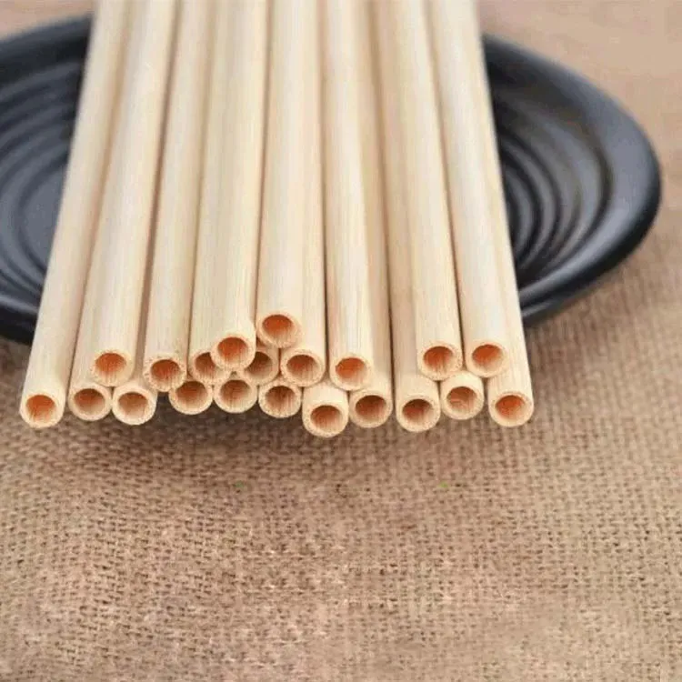 Palha de bambu reutilizável 20cm canudos orgânicos, canudos de madeira natural para festa de aniversário, casamento, ferramenta de bar de alta qualidade