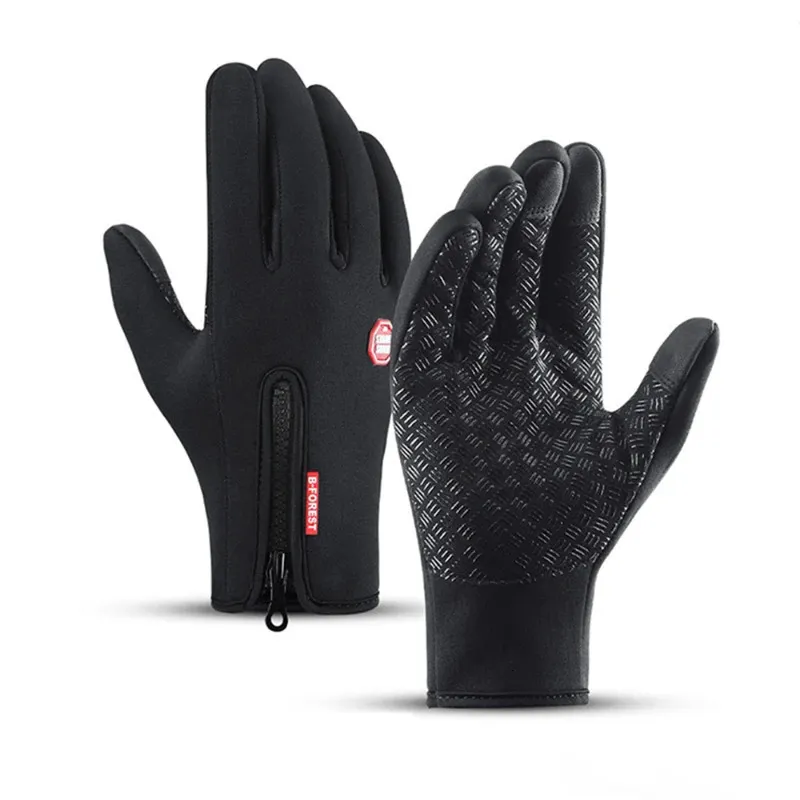 Gants de cyclisme Gants d'hiver pour hommes écran tactile chaud Sport pêche anti-éclaboussures ski armée cyclisme Snowboard antidérapant fermeture éclair femmes gants 231114