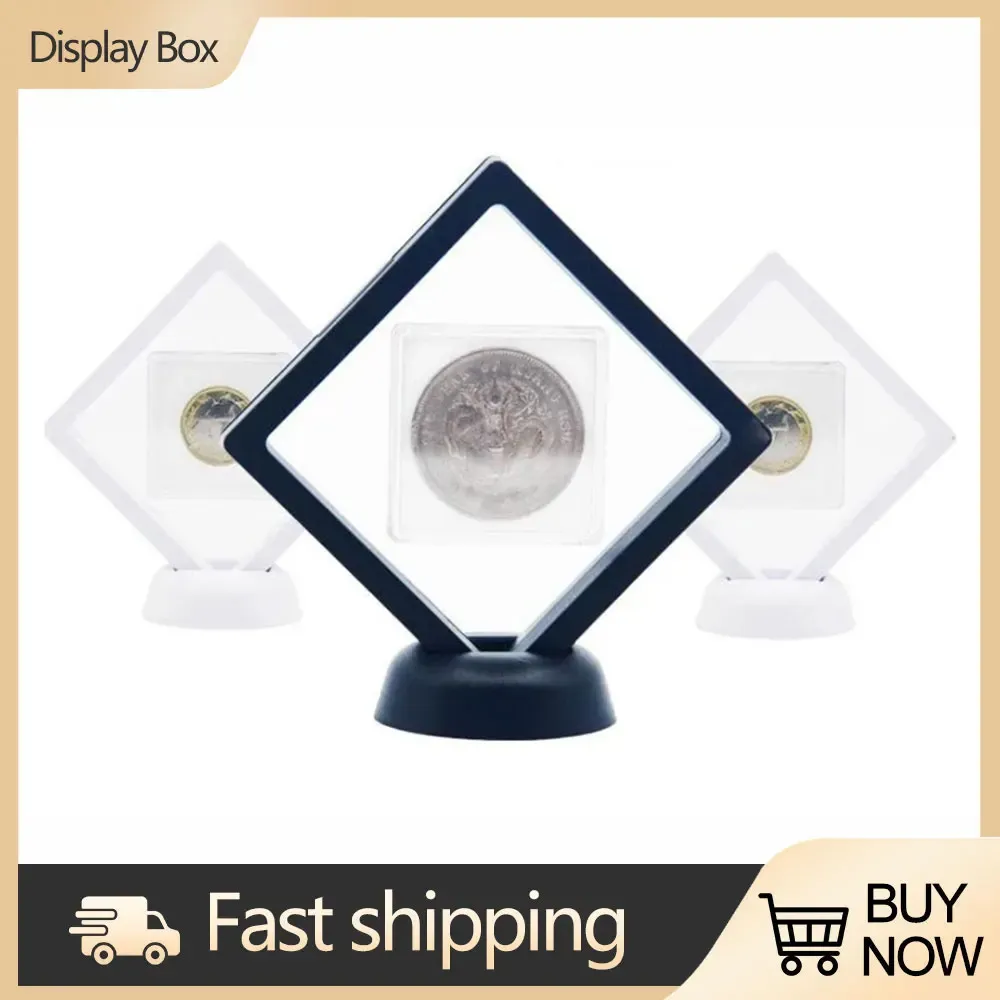 Schilderijen 5 10 stuks Display Box 3D Drijvende Frame Houder Stand Clear Sieraden Ring Muntkoker Ketting 7 7 2 cm 231115