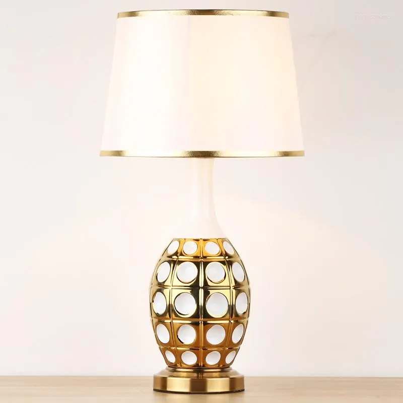 Tafellampen Ourfeng modern bedlamp keramisch goud bureau licht led home decoratief voor woonkamer kantoorbed