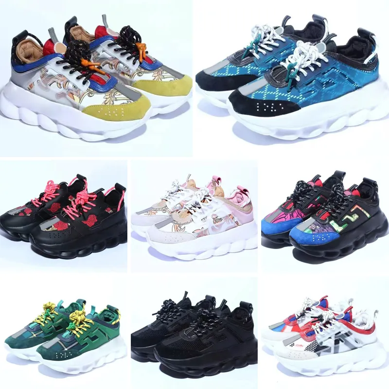 Shoes Designer Casual Top Quality Chain Reaction Wild Jewels Chain Link Trainer Sneakers EUR 36-48