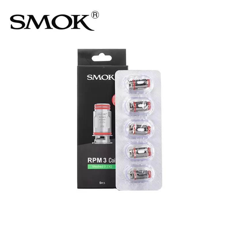 Retail !! Original SMOK RPM 3 Mesh Coil 0.15ohm /0.23ohm Vaporizer Electronic Cigarette RPM3 Mesh Coil for RPM 5 & RPM5 Pro Pod Kit Vape 5pcs/pack