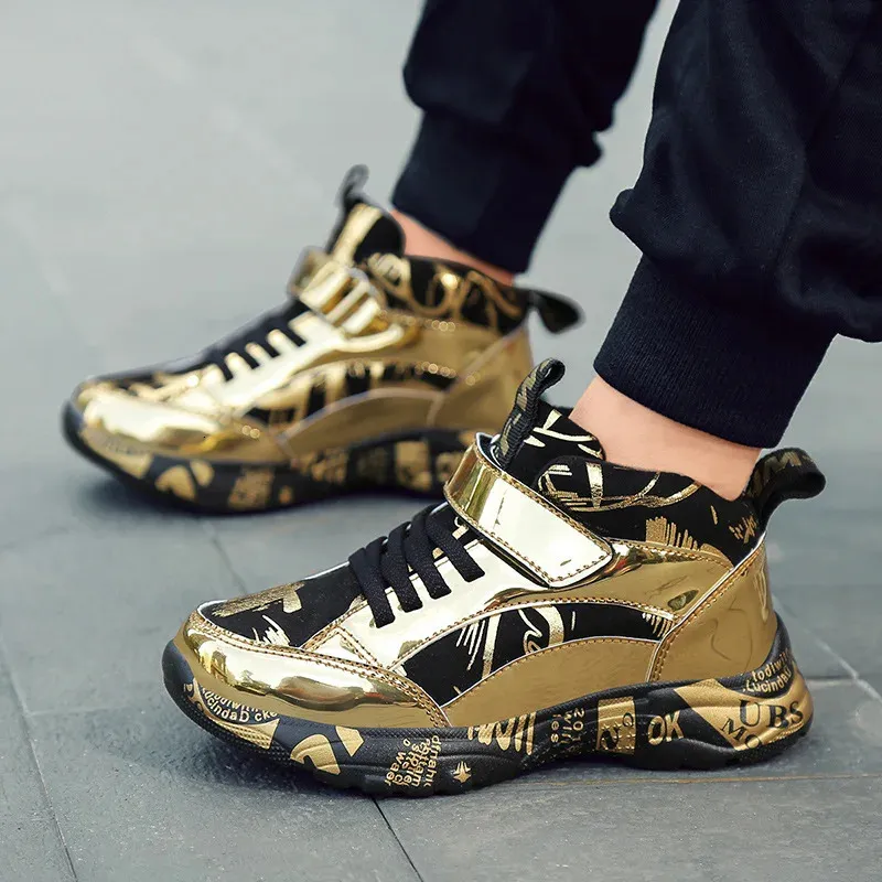 Golden shoes for boy cheap
