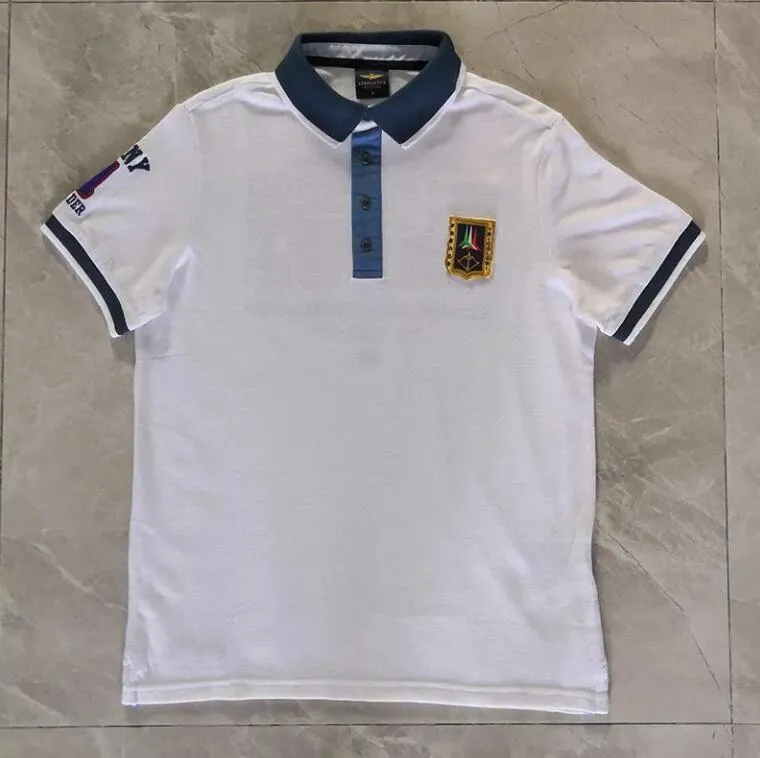 AM ricamo designer Polo da uomo estate slim manica corta da uomo polo t-shirt da uomo