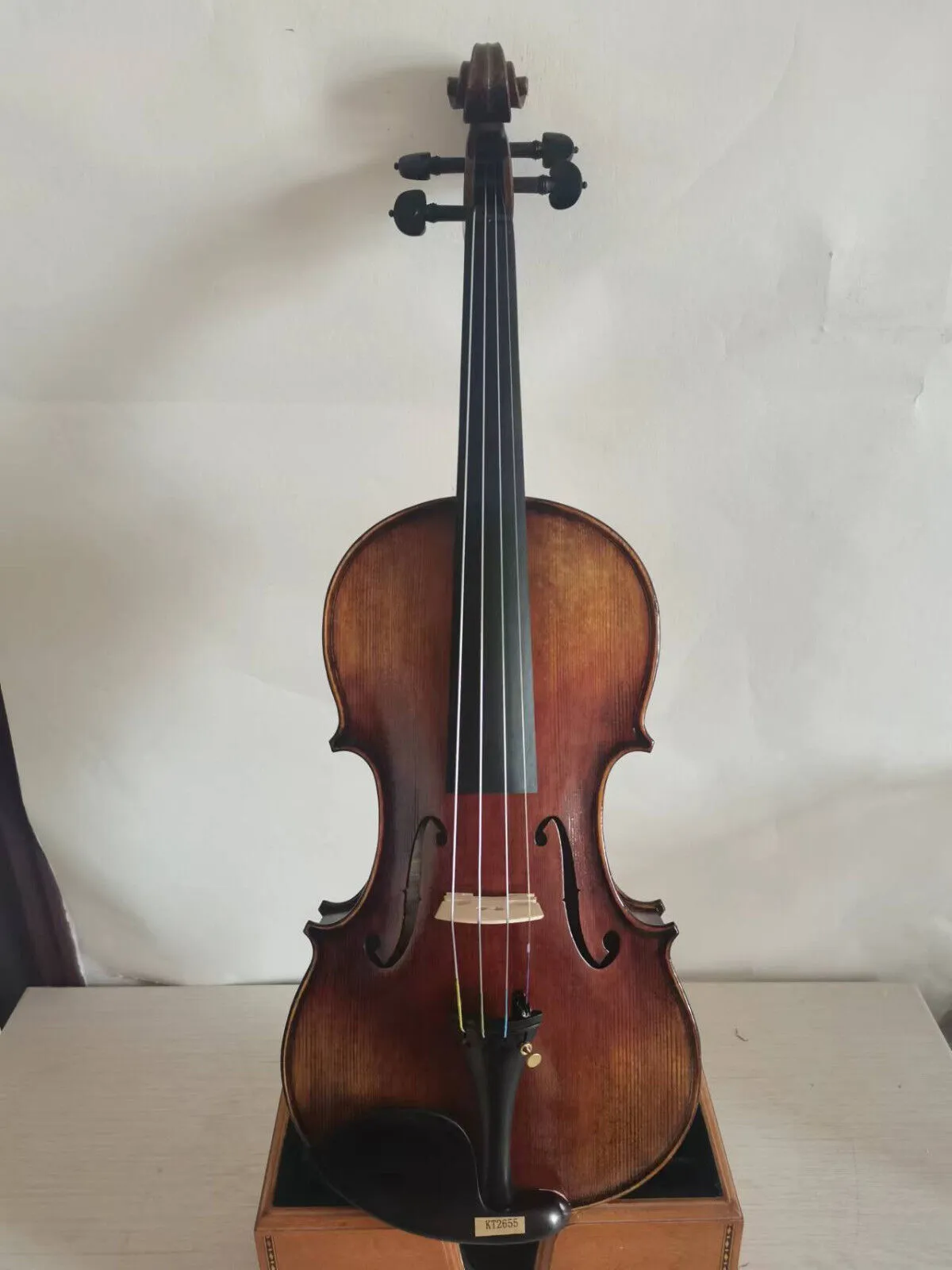 Ny 4/4 Violin Guarneri Model Maple Back Spruce Top Hand Made Nice Sound K2655