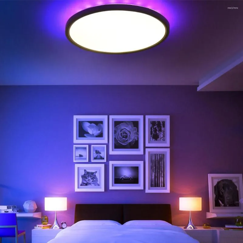 Światła sufitowe LED Hal kwadratowy/okrągły nowoczesny żyrandol do salonu Światło 240V Drimmable Waterproof Decor