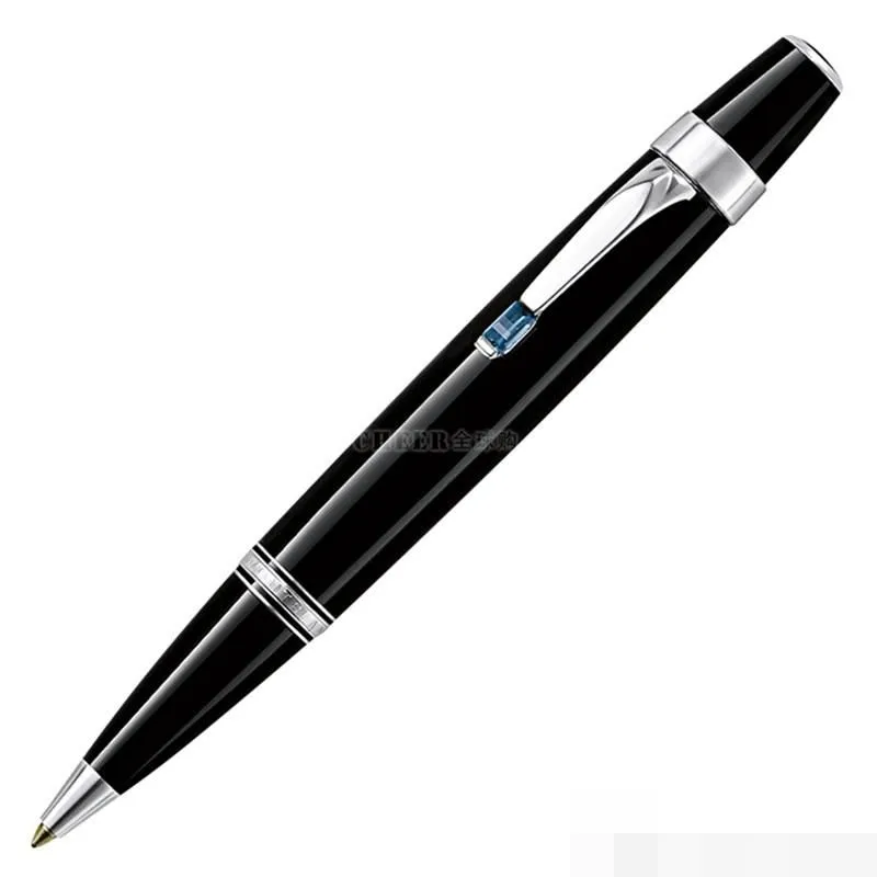 Regalo de promoción Bolígrafo de plata negro Mini Oficina Pluma Negocios / Vender Recarga Escribir Bolígrafos de cumpleaños para papelería caliente Rekkv