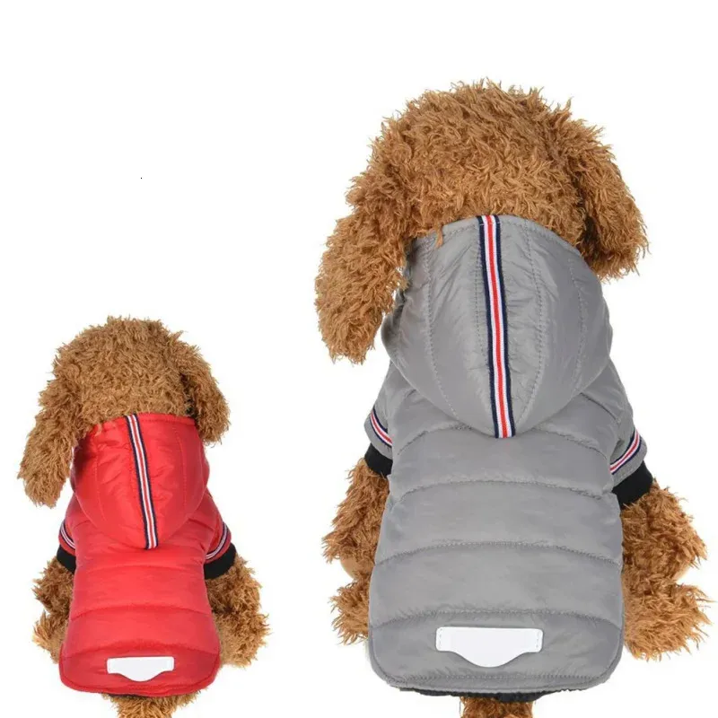 Vêtements de chien imperméable automne hiver doudoune simple confortable chaud manteau pour animaux de compagnie doux vêtements à capuche en plein air Chihuahua sweat à capuche 231114