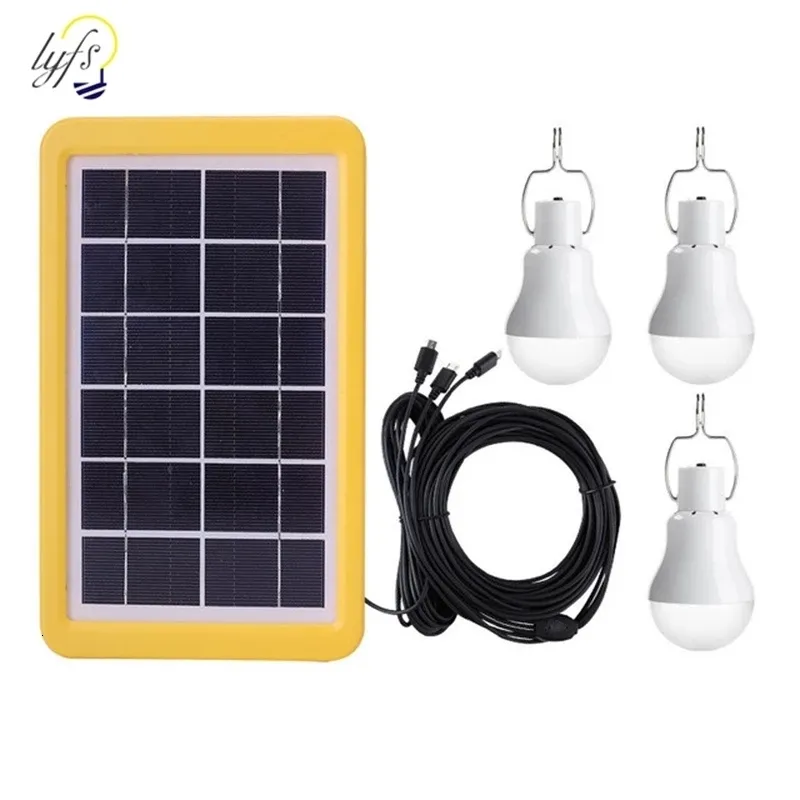 Garden Decorations Solar Light Bulb Outdoor Waterproof With Hook Lamp Courtyard Emergency Energy Saving 230414