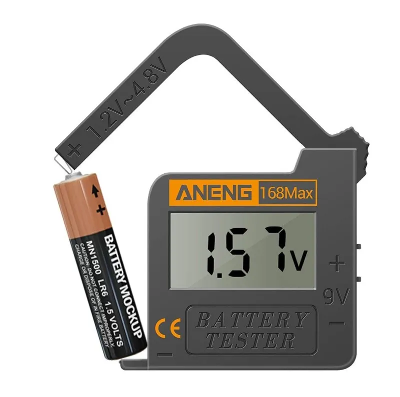 Probador De Batería Instrumentos Eléctricos Adecuado Para Pilas De Botón AA  AAA C D 9V 1.5V Comprobador De Carga De Batería Digital Universal Portátil  De 2,22 €