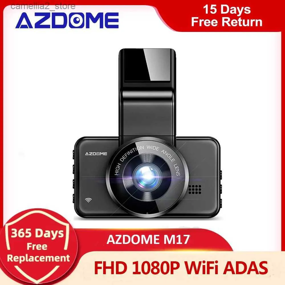 auto dvr AZDOME M17 Auto DVR FHD 1080 P WiFi Dash Cam 3 inch IPS Scherm ADAS Auto Recorder Dashcam Nachtzicht Parking Monitor Q231115