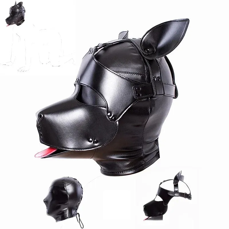 Adult Toys Erotic Leather Role Play Dog Mask with Ears for Fetish Bdsm Bondage Cosplay Party Flirting Adults Games Sex Toys For Couples 231115