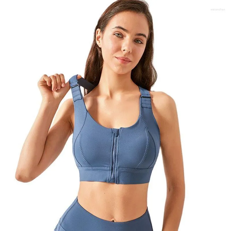 Outfit da yoga Mys Sport reggiseno con cerniera regolabile con cerniera top top up in palestra ad alto supporto