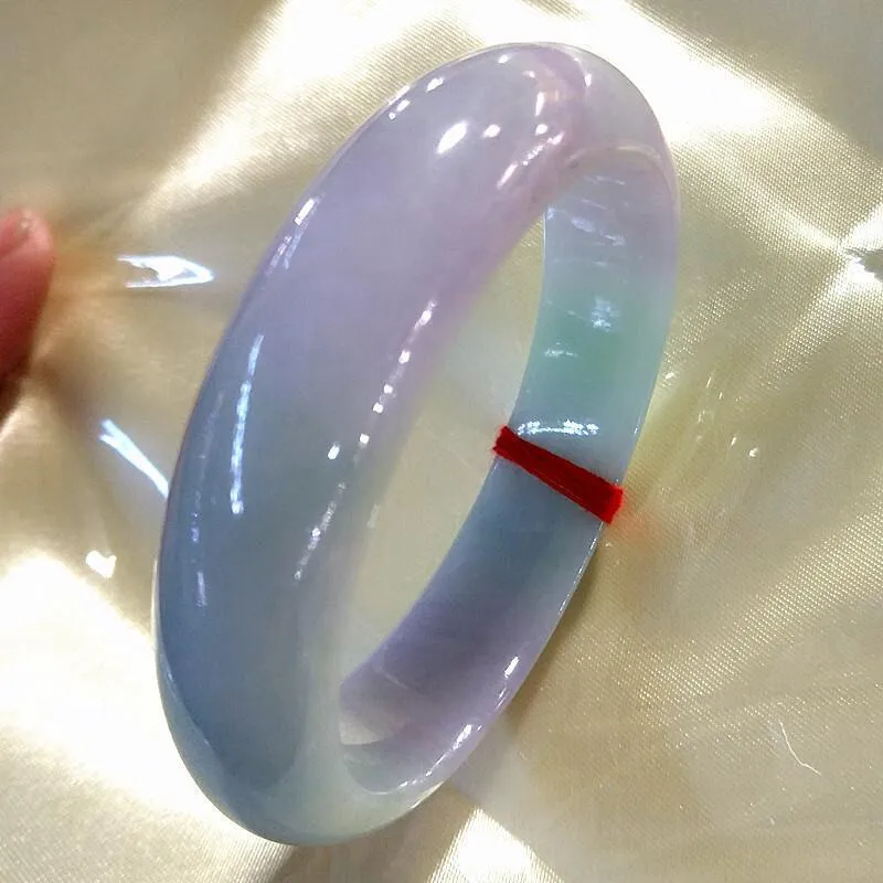 Natural Myanmar Bruma Light Bean Green Jade Jadeite Bangles Hand Child Children Baby Stone