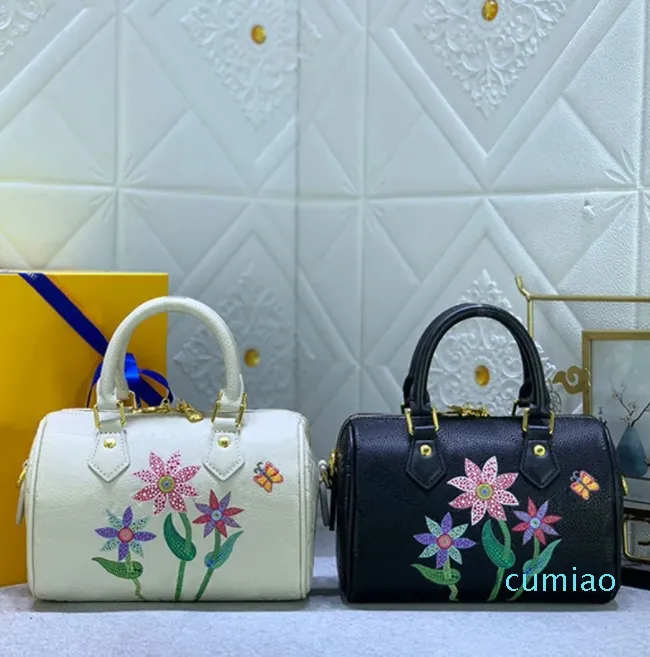 Mini oreiller de styliste pour femmes, fourre-tout, sacs à main Nano Speedy, sac à bandoulière, monogrammes imprimés, cadenas doré