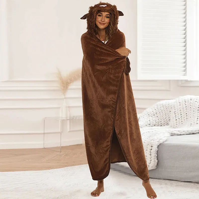 Animal blanket with hood for adults sale