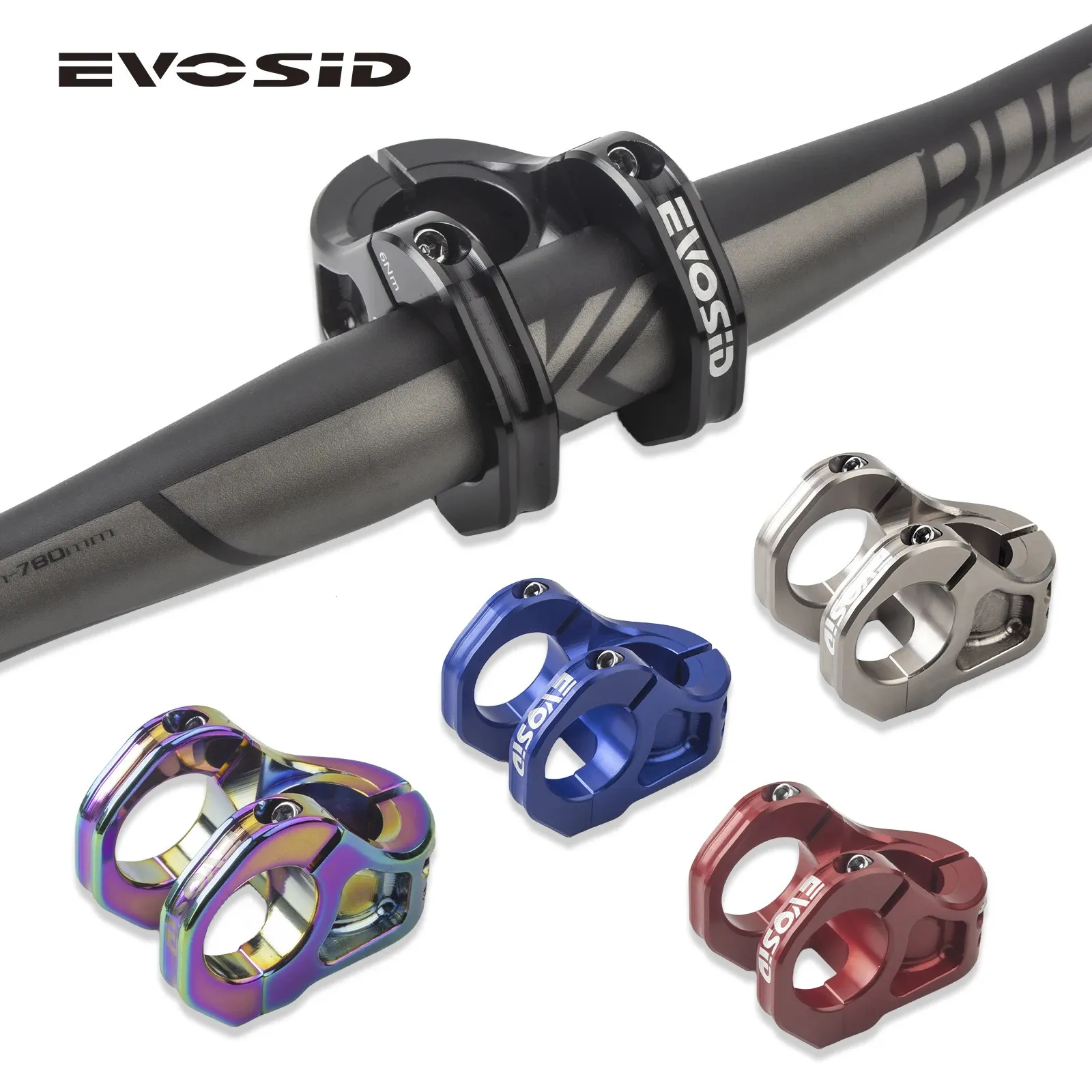 Conjuntos de grupos de bicicleta Evosid MTB Power Stem Road Mountain Bicycle Bridge Curto 35mm Haste Guiador Mesa Ajustável Riser 31/8 Ciclismo 231115