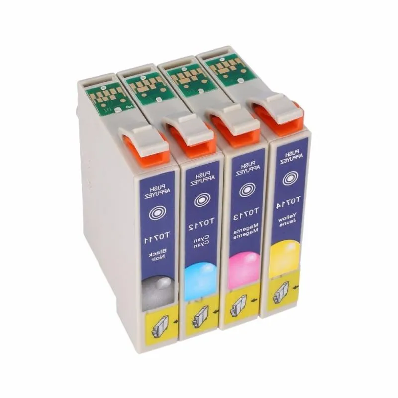 Бесплатная доставка, оригинальные картриджи T0715 Multipack для Epson T0711 T0712 T0713 T0714, 4 цвета, простая в использовании водонепроницаемость Wwaee