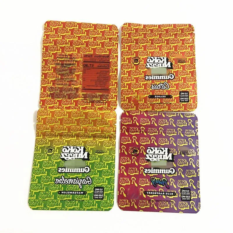 500mg Gummies 에디블 포장 가방 Mylar Runtz Koko Nuggz Ganjamelon Gummy Sour Packing Bag 플라스틱 포장지 패키지 플라스틱 BBDHX