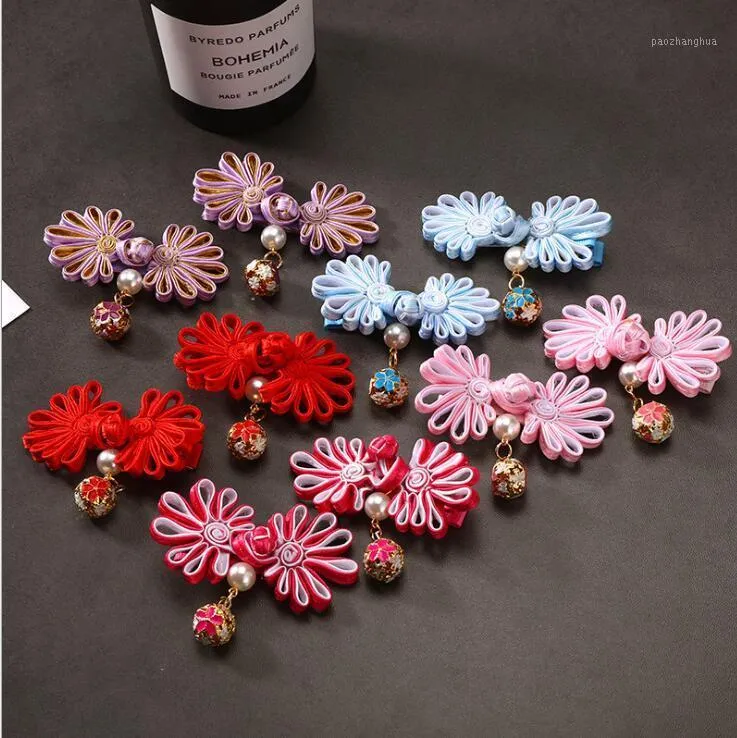 Hair Accessories Piece/ Pair 1 Chinese Style Year Tassel Ball Bow Princess Girls Cheongsam Hairpins Clip For Kids Accessory Accessories1