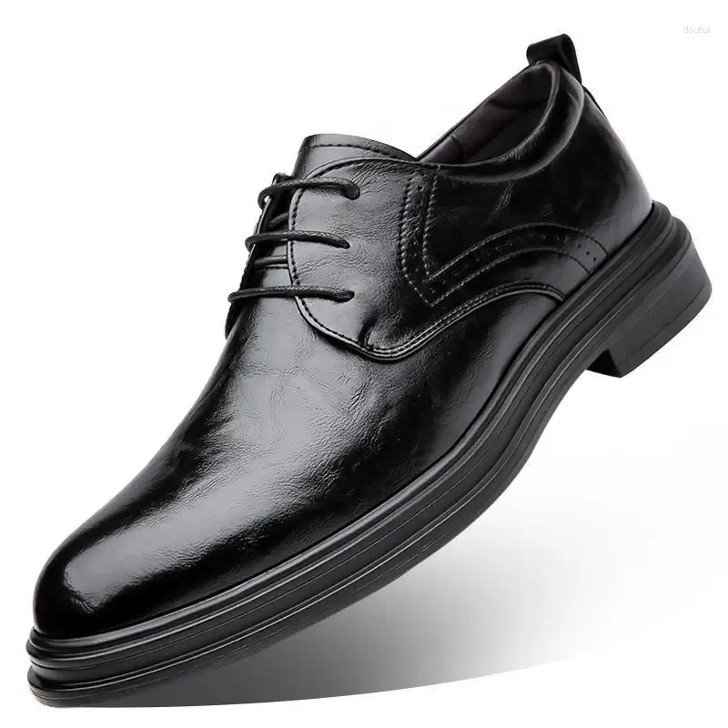 Scarpe eleganti Stilista in pelle da uomo Autunno e inverno Termiche con suola morbida Abiti formali Affari Matrimonio Uomo Uomo Stile britannico Cotone-