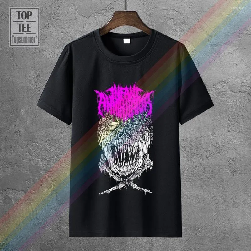 Męskie koszulki niemowlę anihilator bezczelny koszula Hippie Got retro gotyckie anime bluzy eleganckie tshirty emo punk-tee-shirt