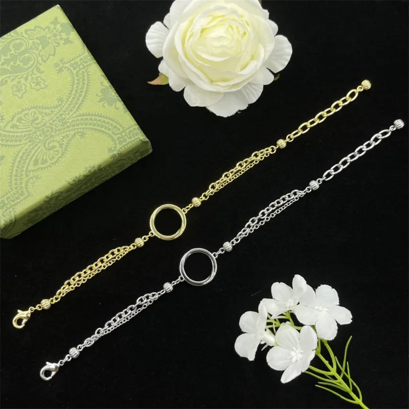 Designer Woman Bracelets G Luxury Chains Fashion Chain Bracelet Golden Silvery Pulsera Brand Jewelry Wedding Party Accessories Girls Gift