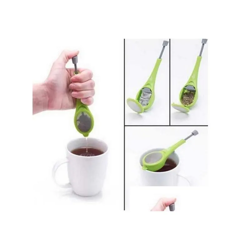 Ferramentas de chá de café Infusor de chá Gadget Medida Café Redemoinho Íngreme Mexa e pressione Filtro de plástico Drop Delivery Home Garden Kitchen, Di Dhxlc